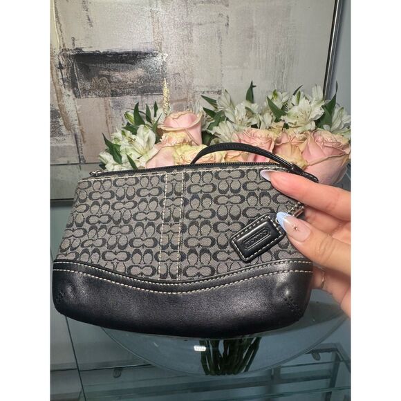 Coach Signature Mini C Crossbody & Wristlet Set - Black/Grey - Picture 5 of 9